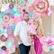 100 PCS Donut Balloons Garland Pastel Decoration Kits Sprinkles Confetti Doughnut Backdrop Cutouts Kids Birthday Party Balloons Arch Photo Props Favor Ideas Supplies
